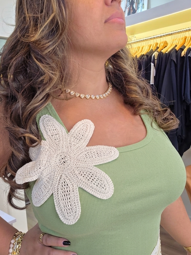 Regata Flor – Ribana com Elastano | P ao GG