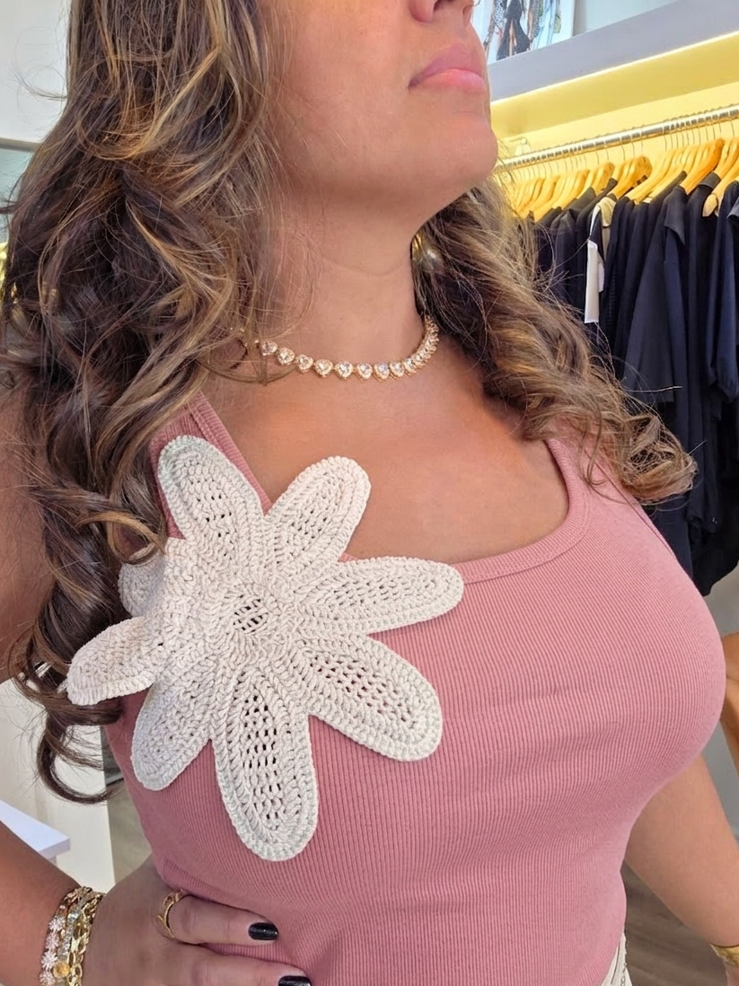 Regata Flor – Ribana com Elastano | P ao GG
