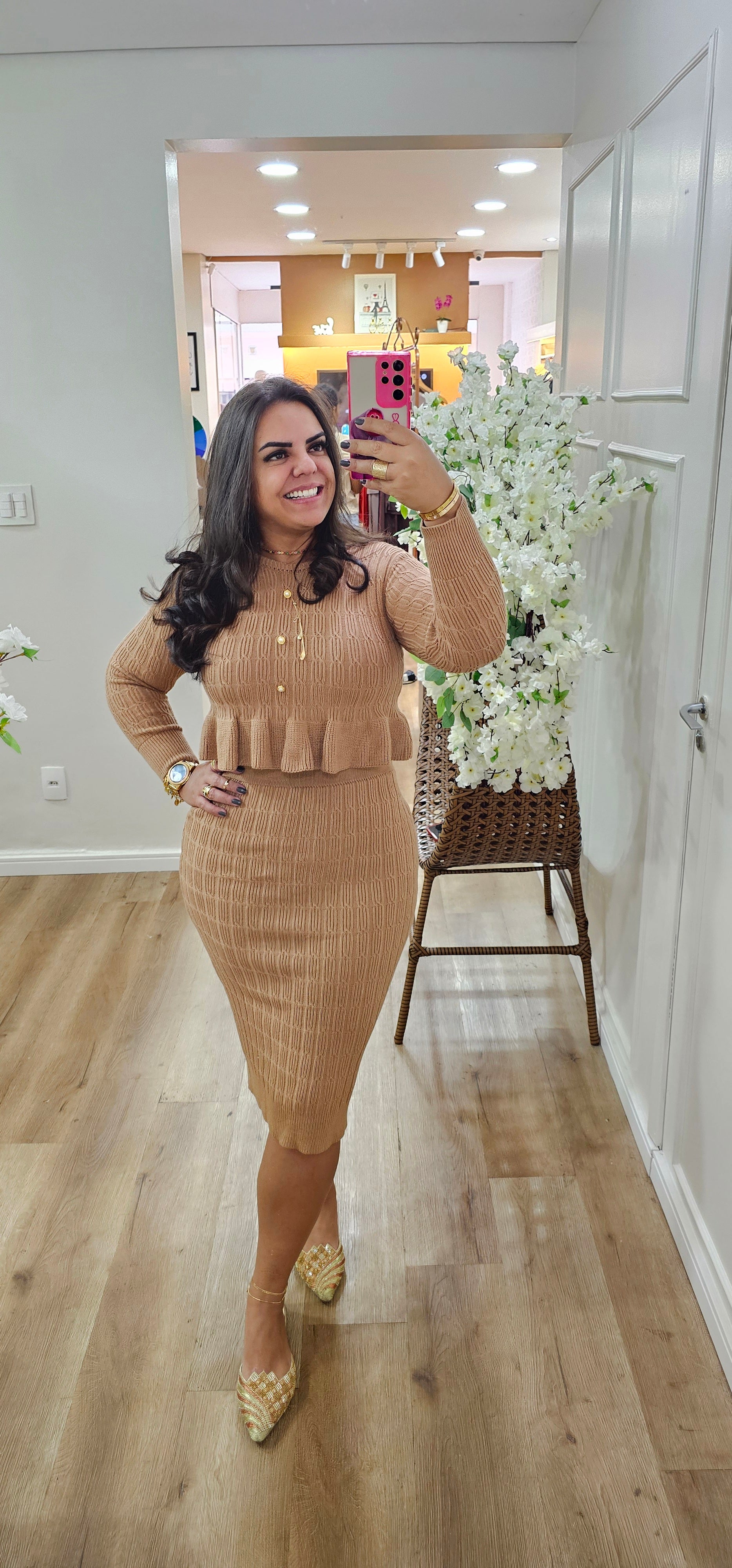 Conjunto Modal Elegante – Tricô Modal | Tamanho Único