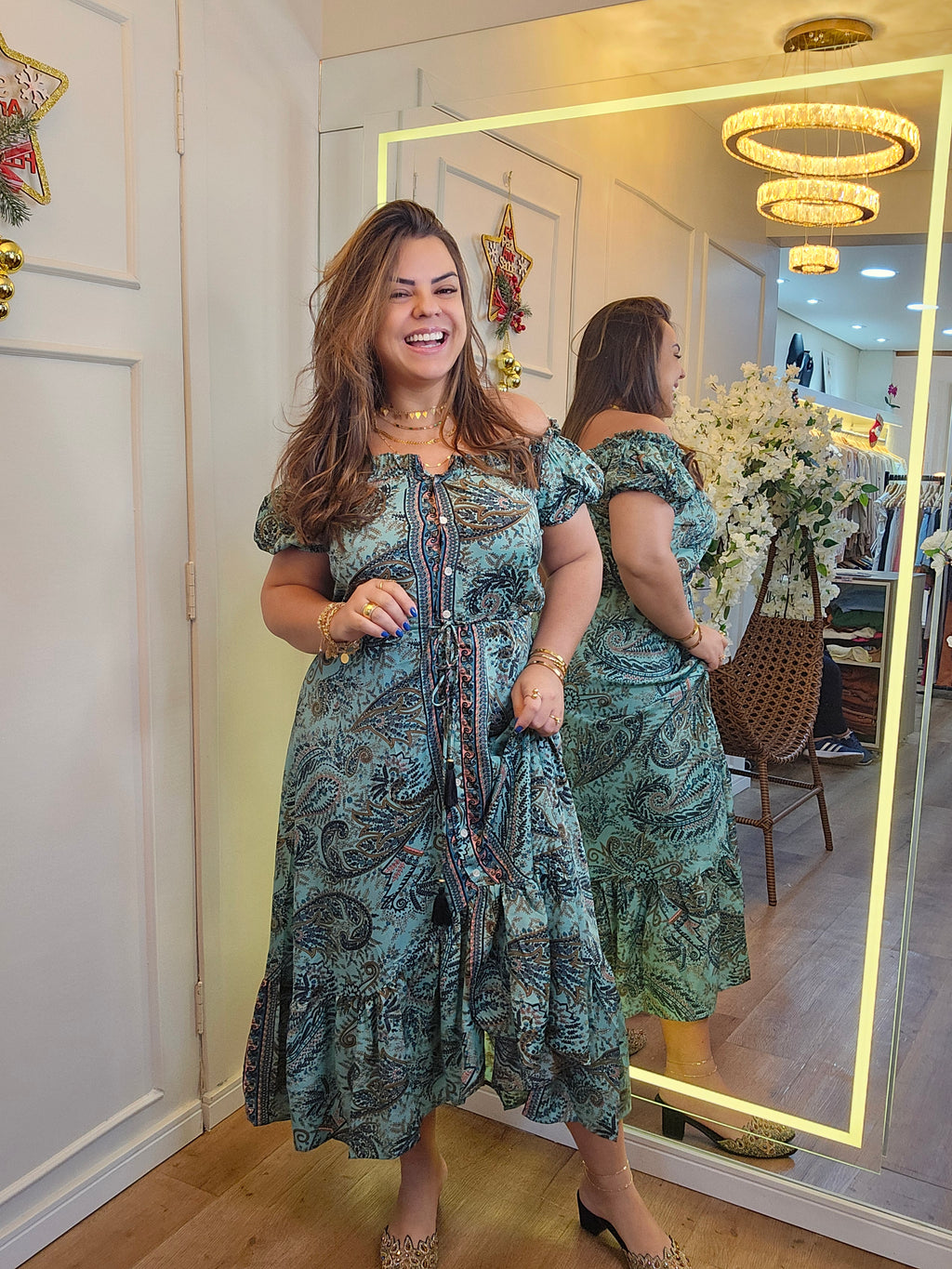 Vestido Indiano Ciganinha – Seda Indiana | Tamanho Único
