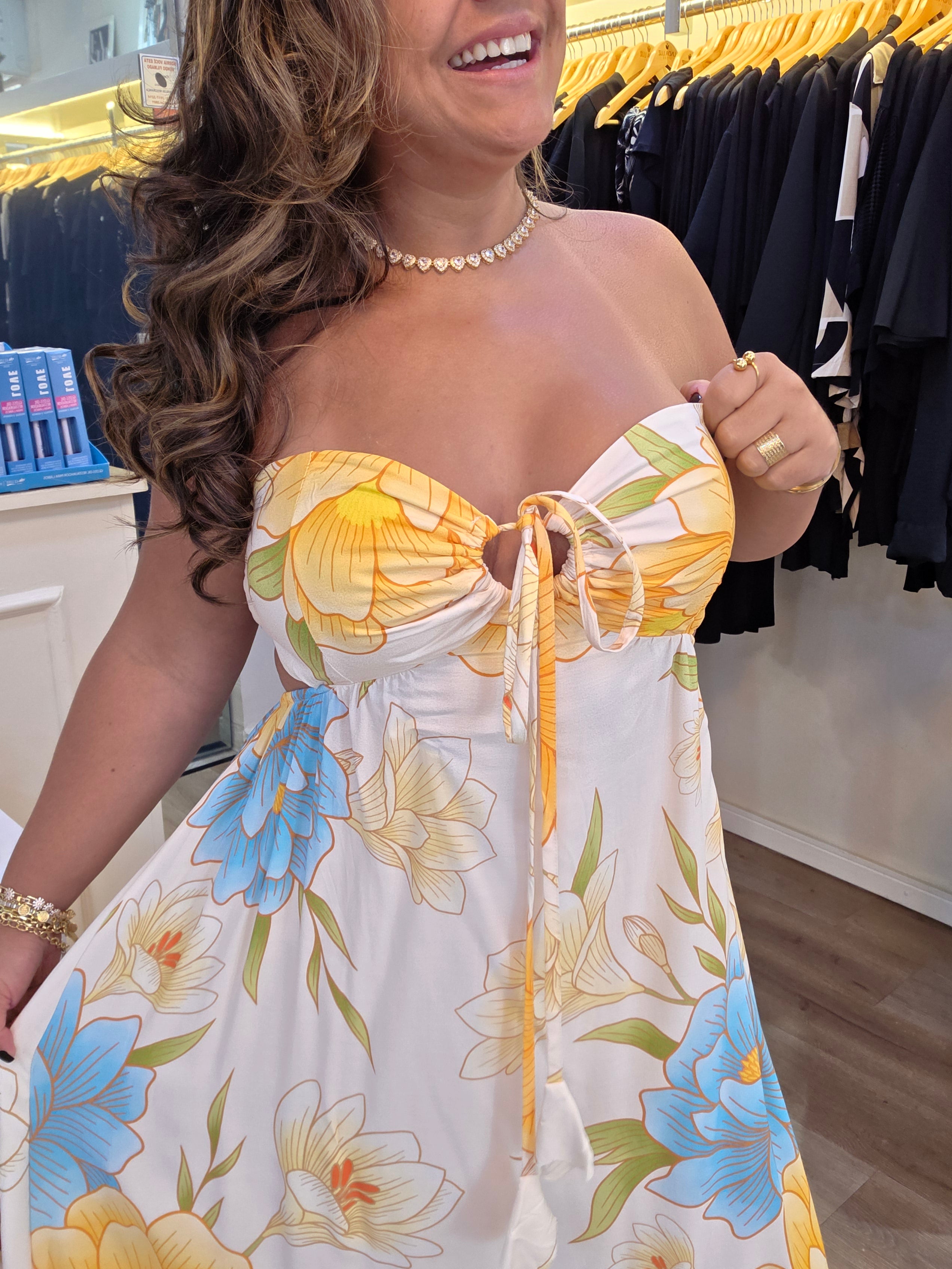 Vestido Tomara que Caia – Inspiração Farm | Viscose Premium Tamanho Único