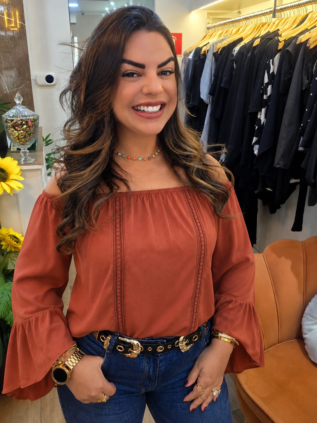 Blusa Bianca Ciganinha