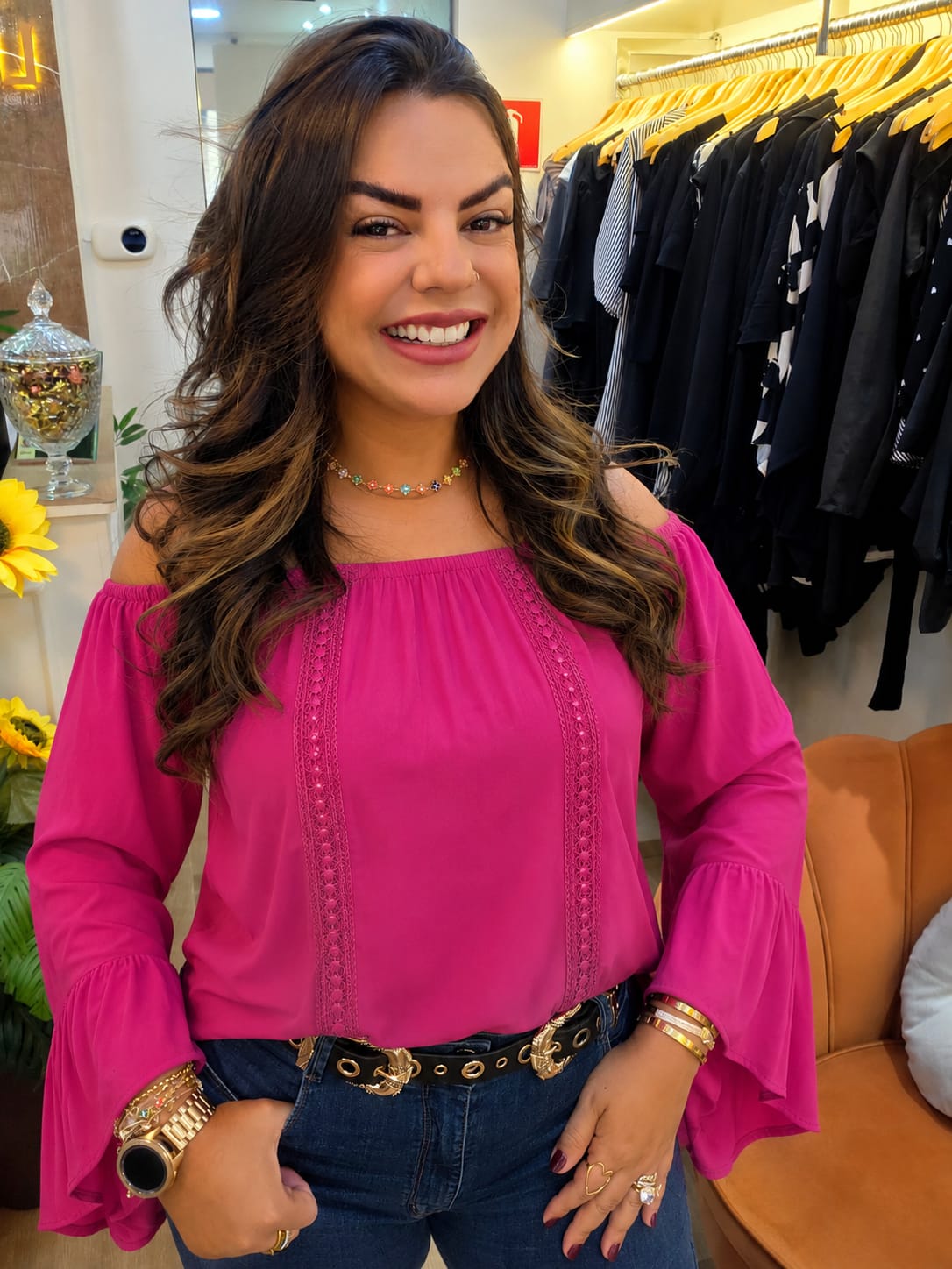 Blusa Bianca Ciganinha