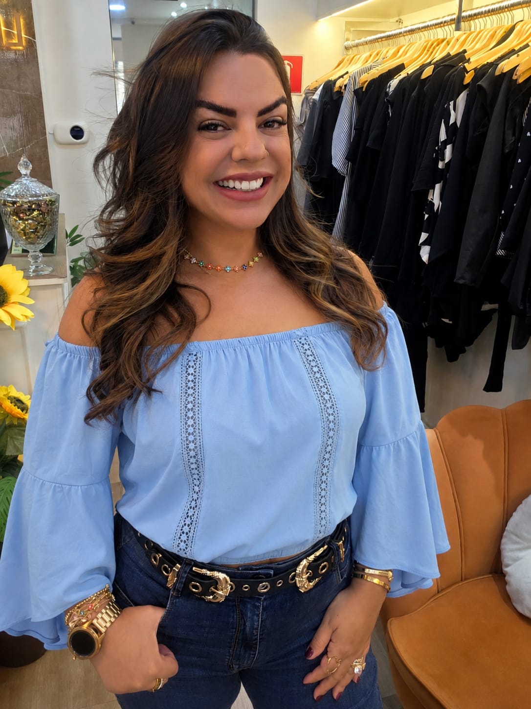 Blusa Bianca Ciganinha