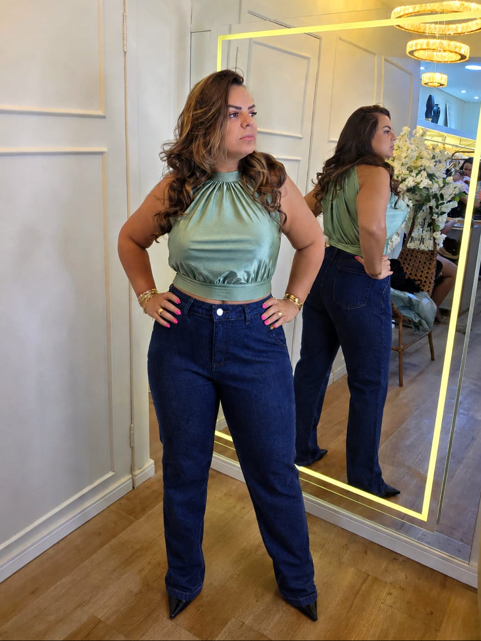 Calça Feminina Mom Jeans Arizona