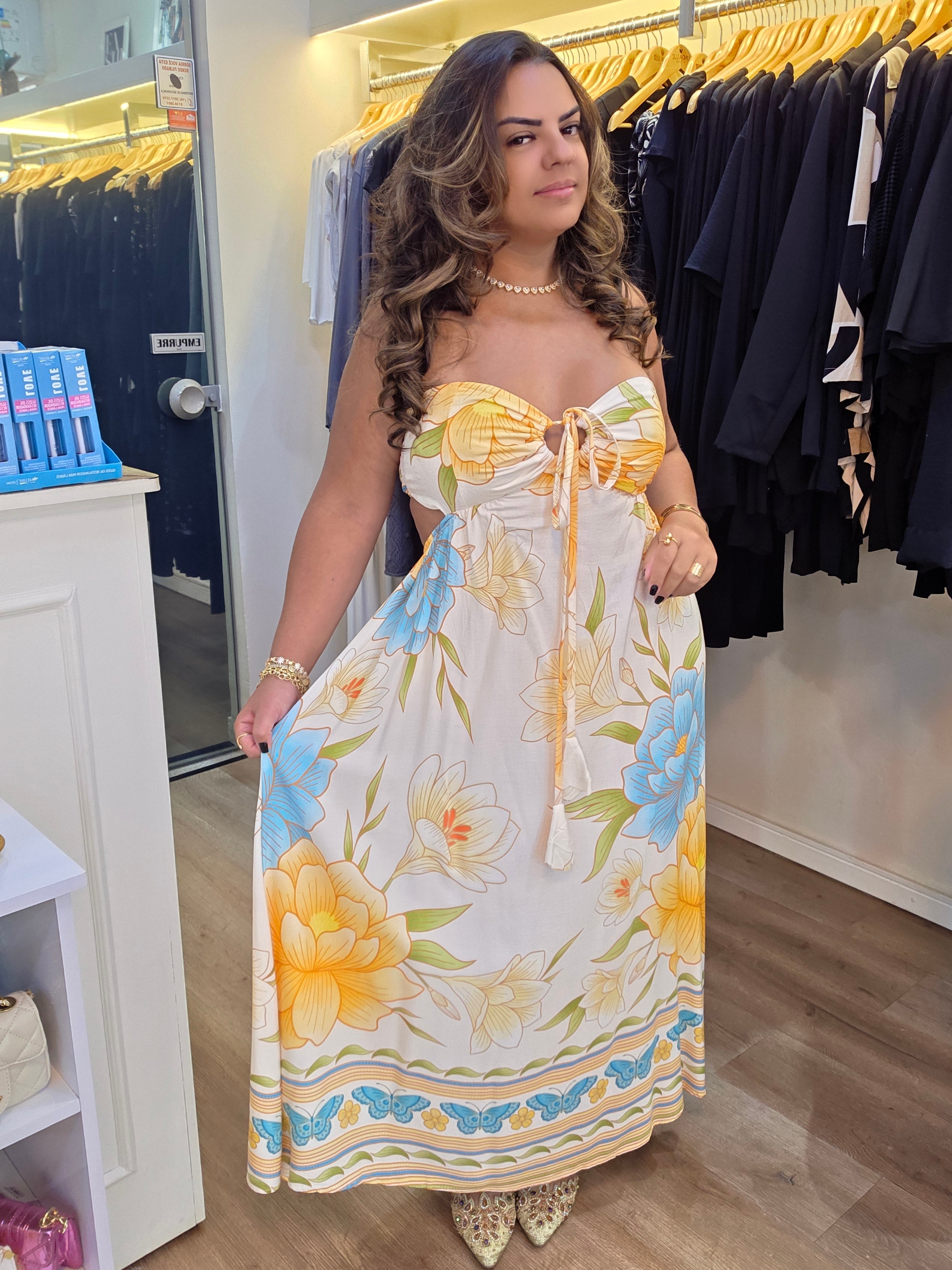Vestido Tomara que Caia – Inspiração Farm | Viscose Premium Tamanho Único
